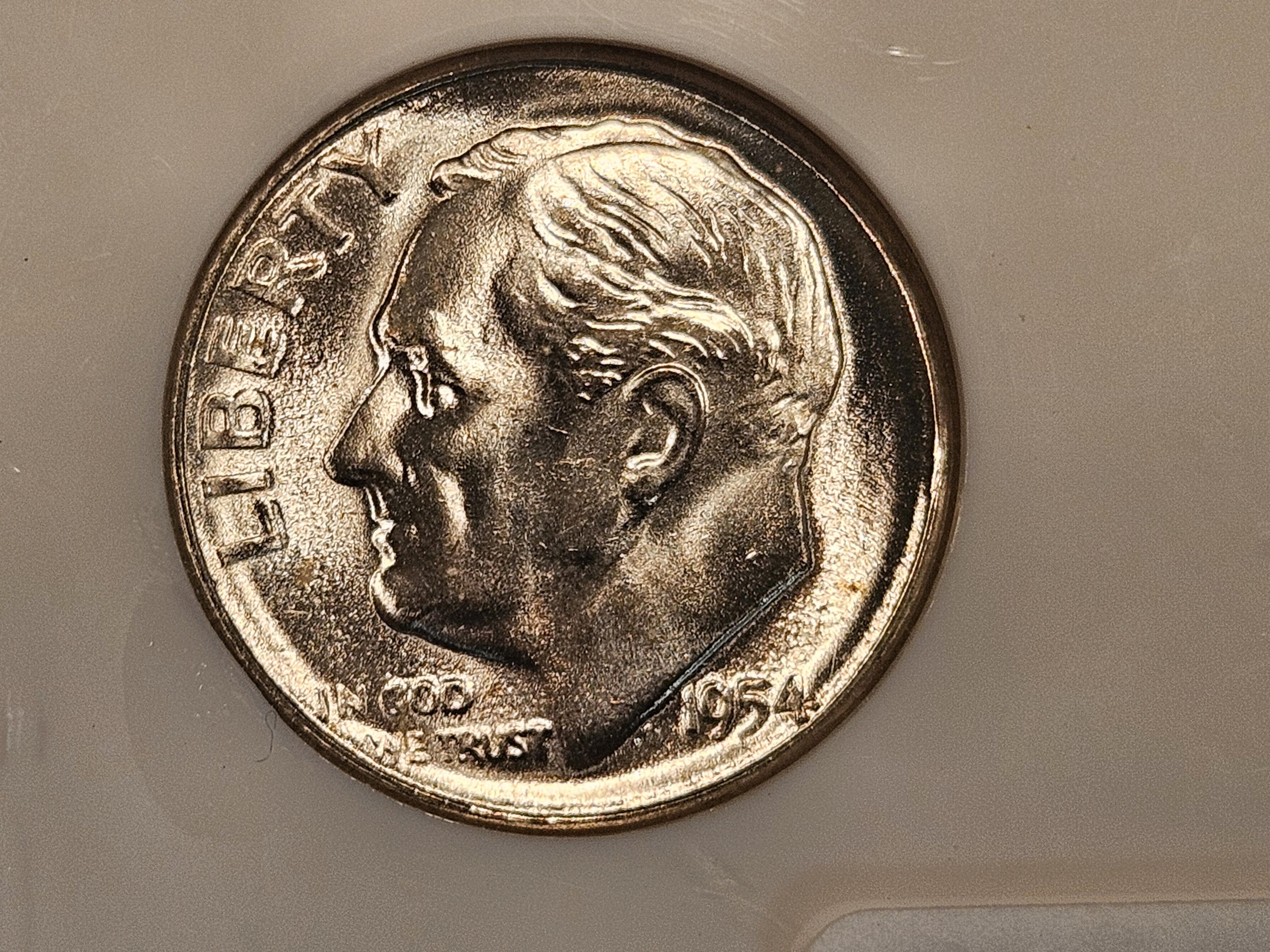 GEM! NGC 1954-S Roosevelt Dime in Mint State 66