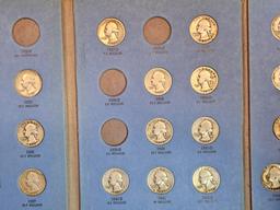 Mostly complete Washington silver quarter album