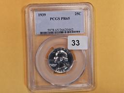 * GEM! PCGS 1939 Washington Quarter in Proof 65