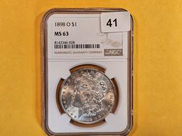 NGC 1898-O Morgan Dollar in Mint State 63