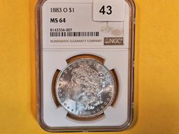 NGC 1883-O Morgan Dollar in Mint State 64