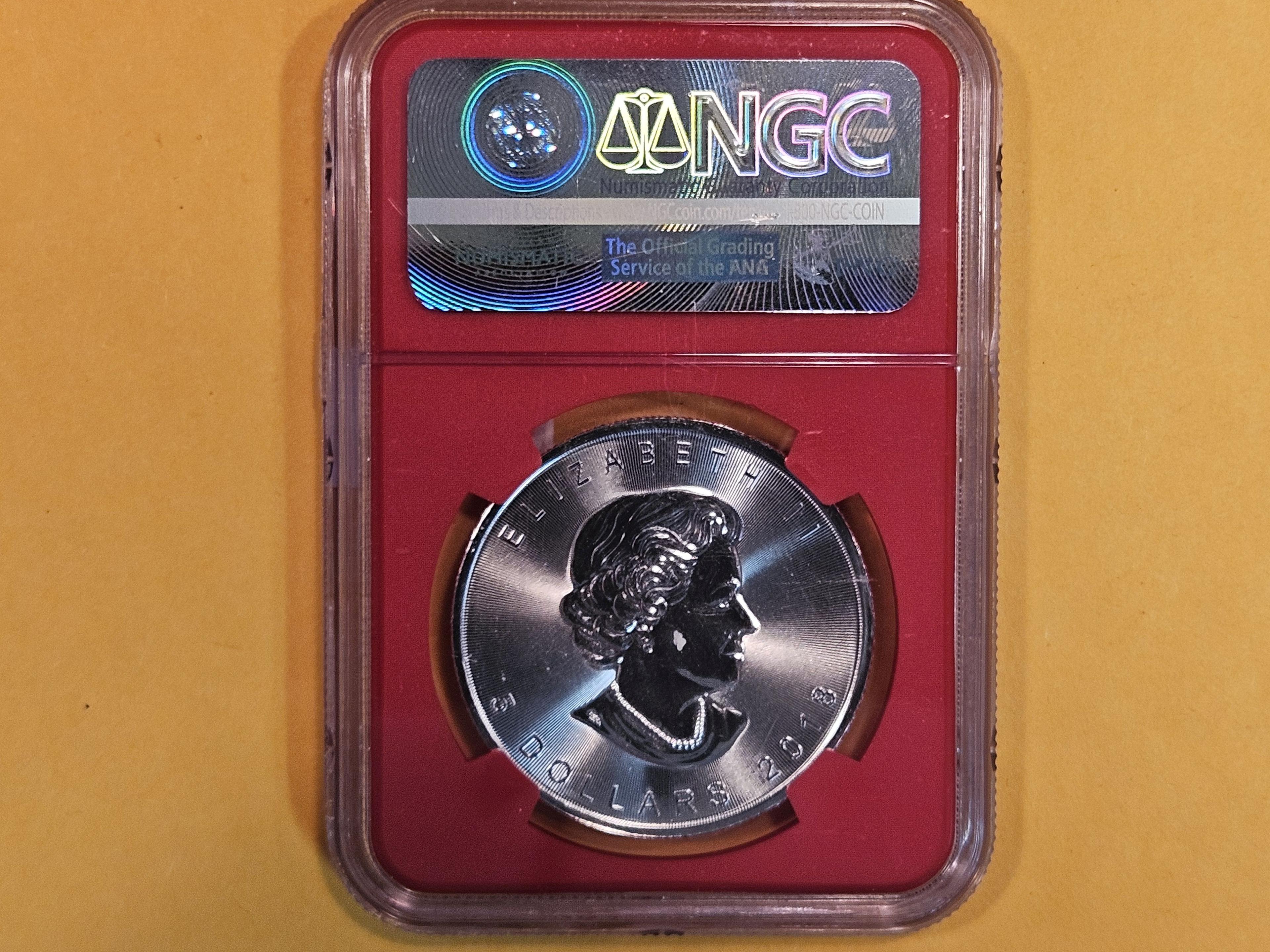 GEM! NGC 2018 Canada silver Five Dollars in Mint State 69