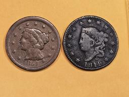 1851 and 1819 Large Cents