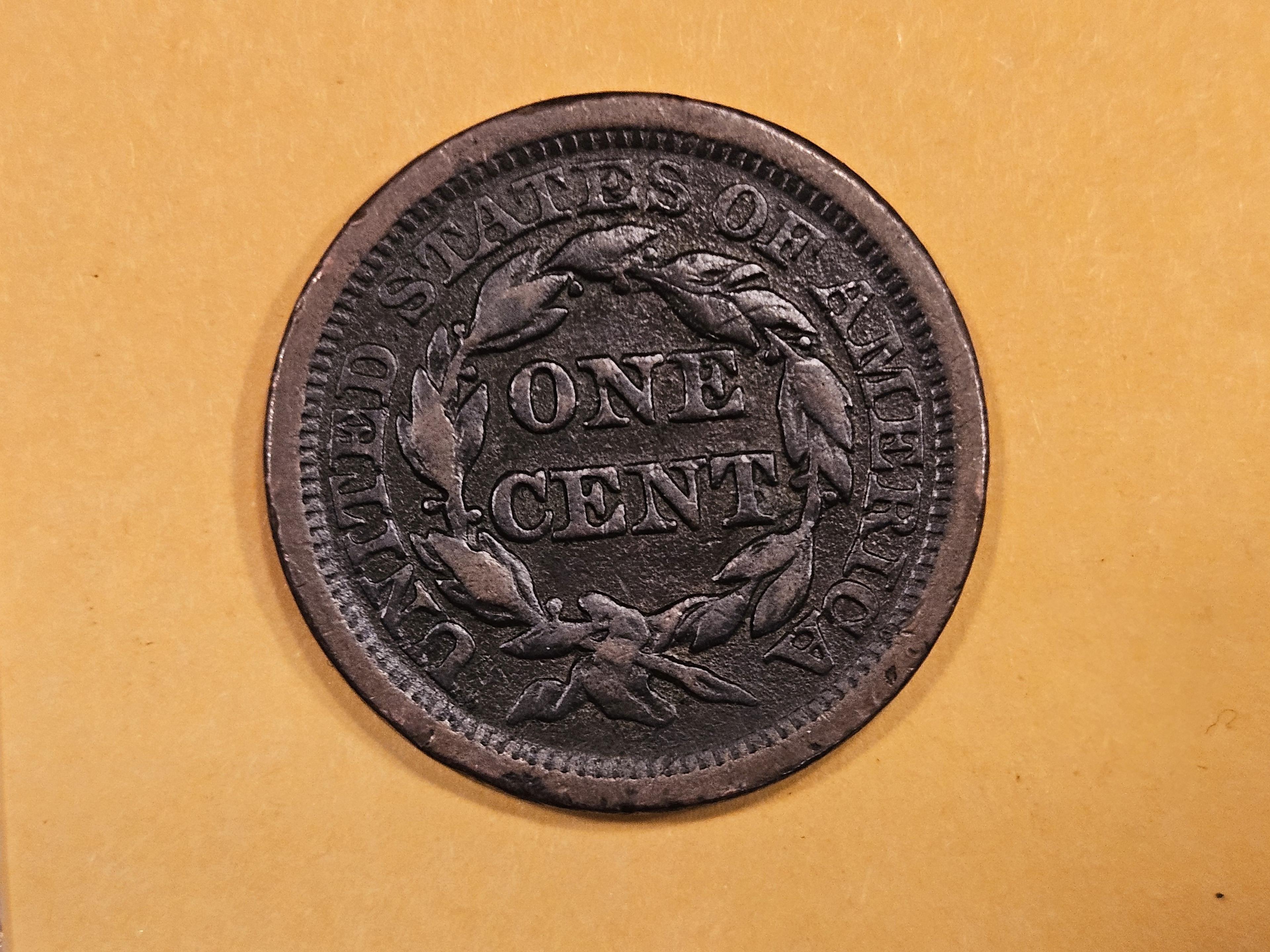 1849 Braided hair Large Cent