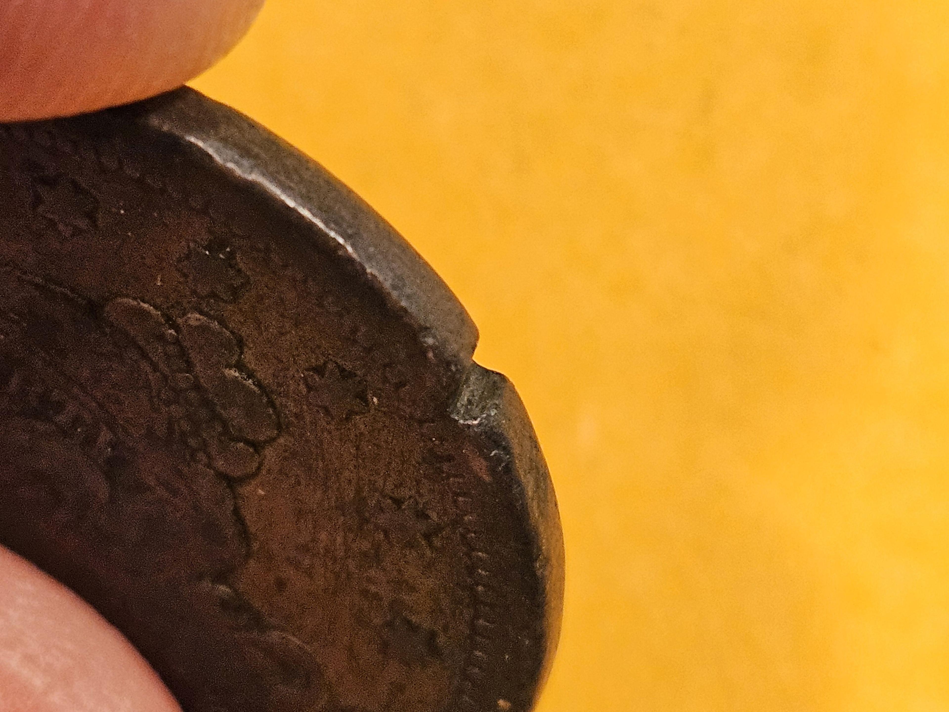 1853 Braided hair Large cent in Very Fine