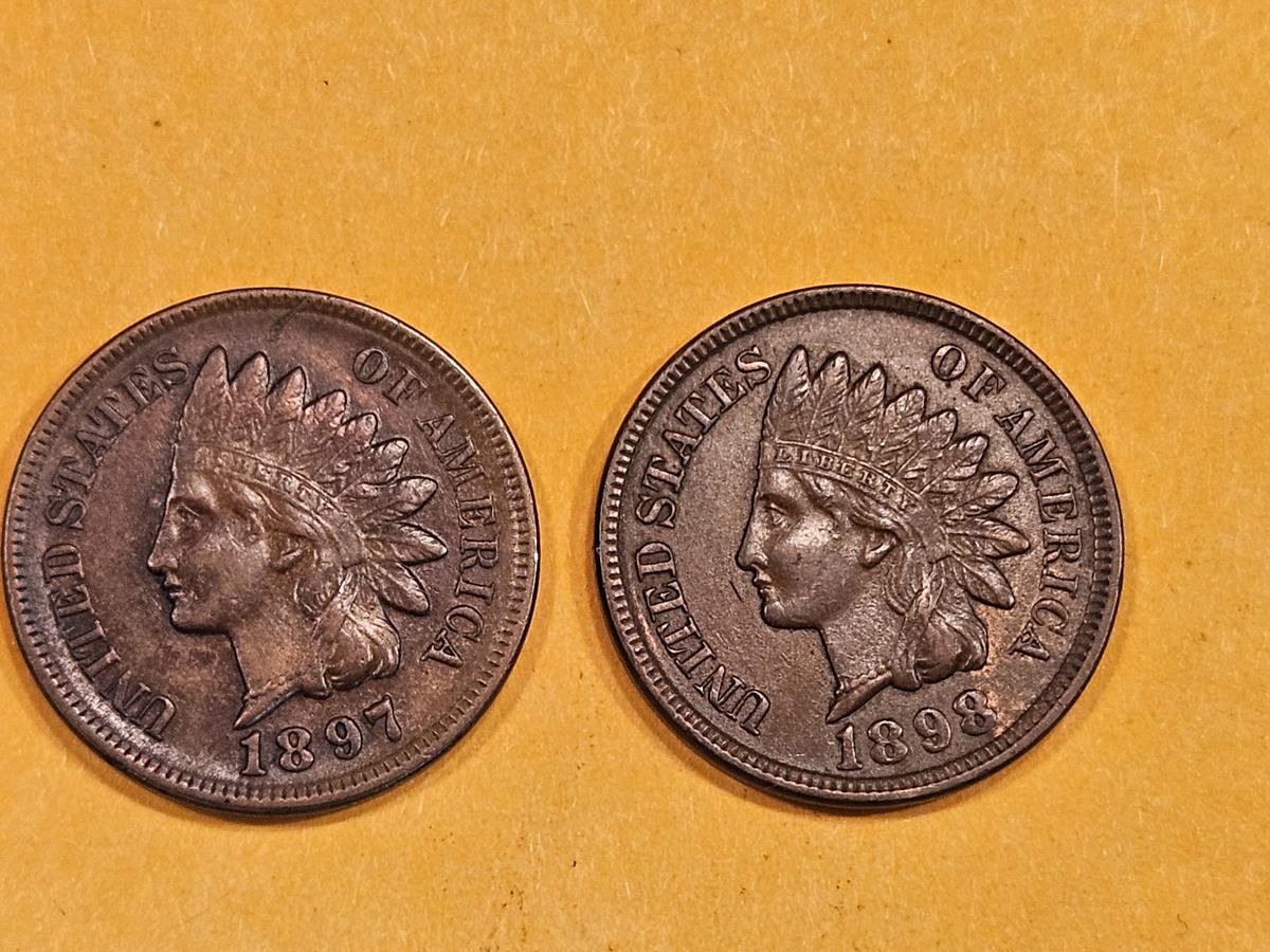 Two Choice About Uncirculated plus Indian Cents