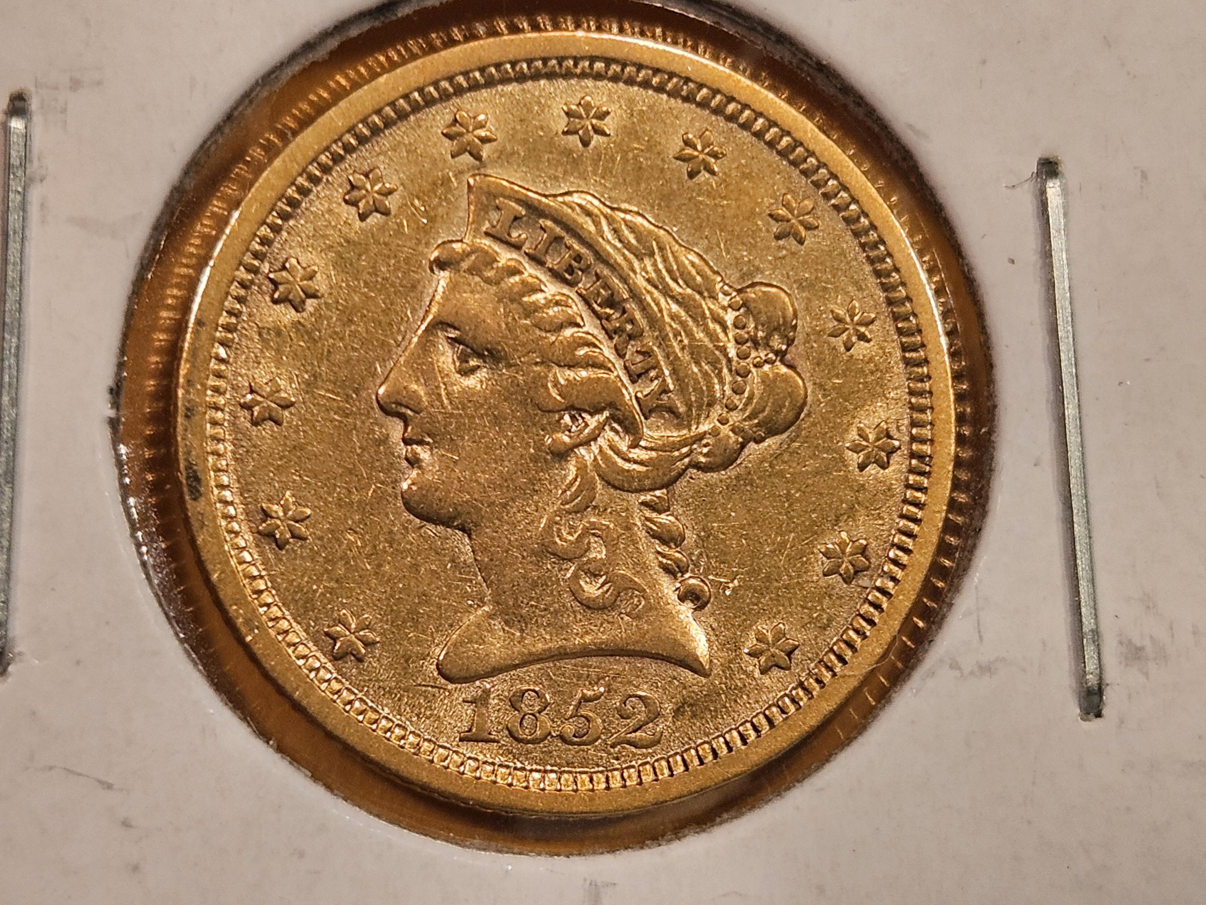 GOLD! Better date 1852 Gold Liberty head $2.5 dollars