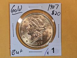 GOLD! Brilliant Uncirculated plus 1907 Liberty Head Gold Twenty Dollars