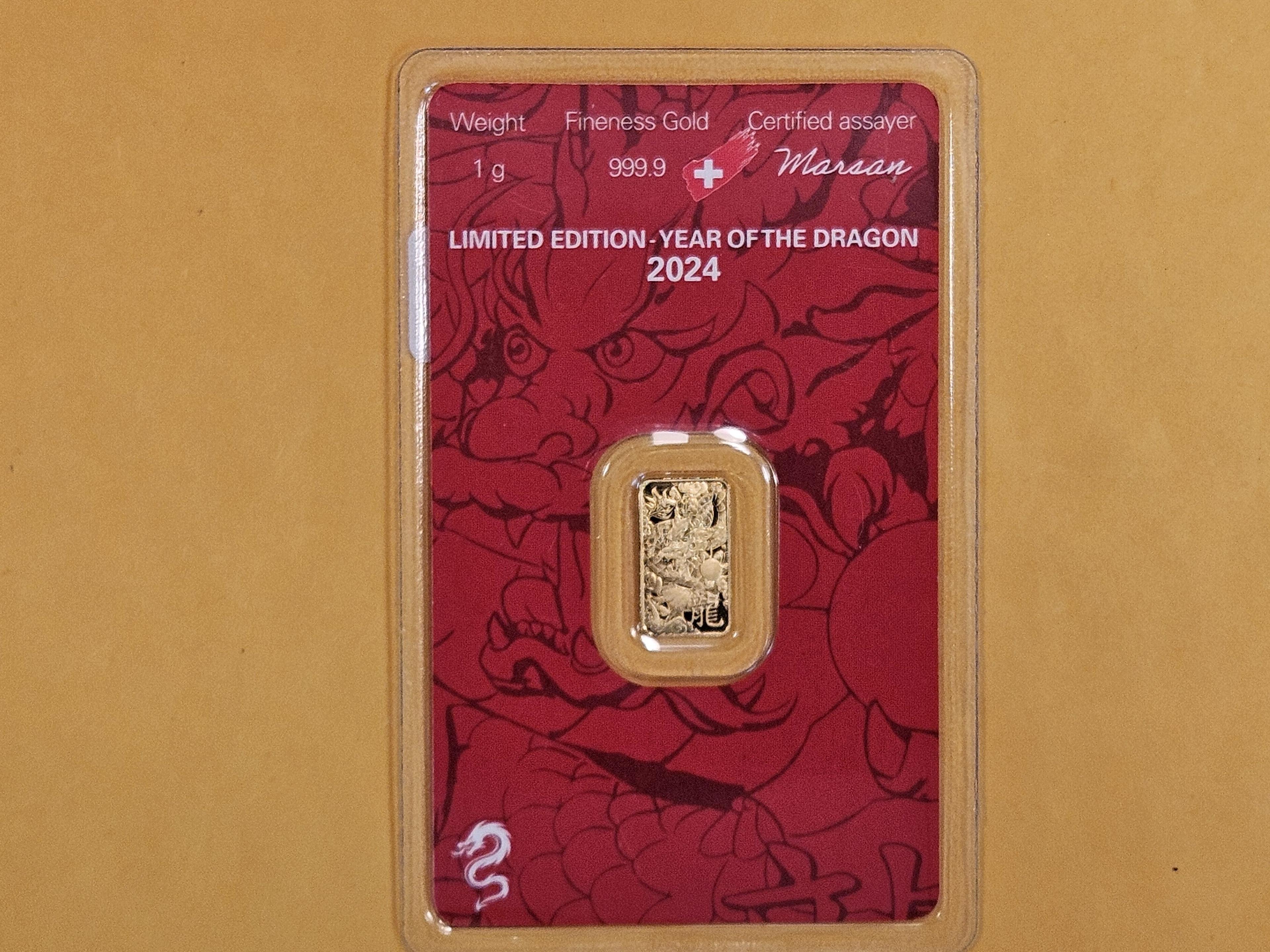 GOLD! Argor-Heraeus One Gram .9999 fine gold bar