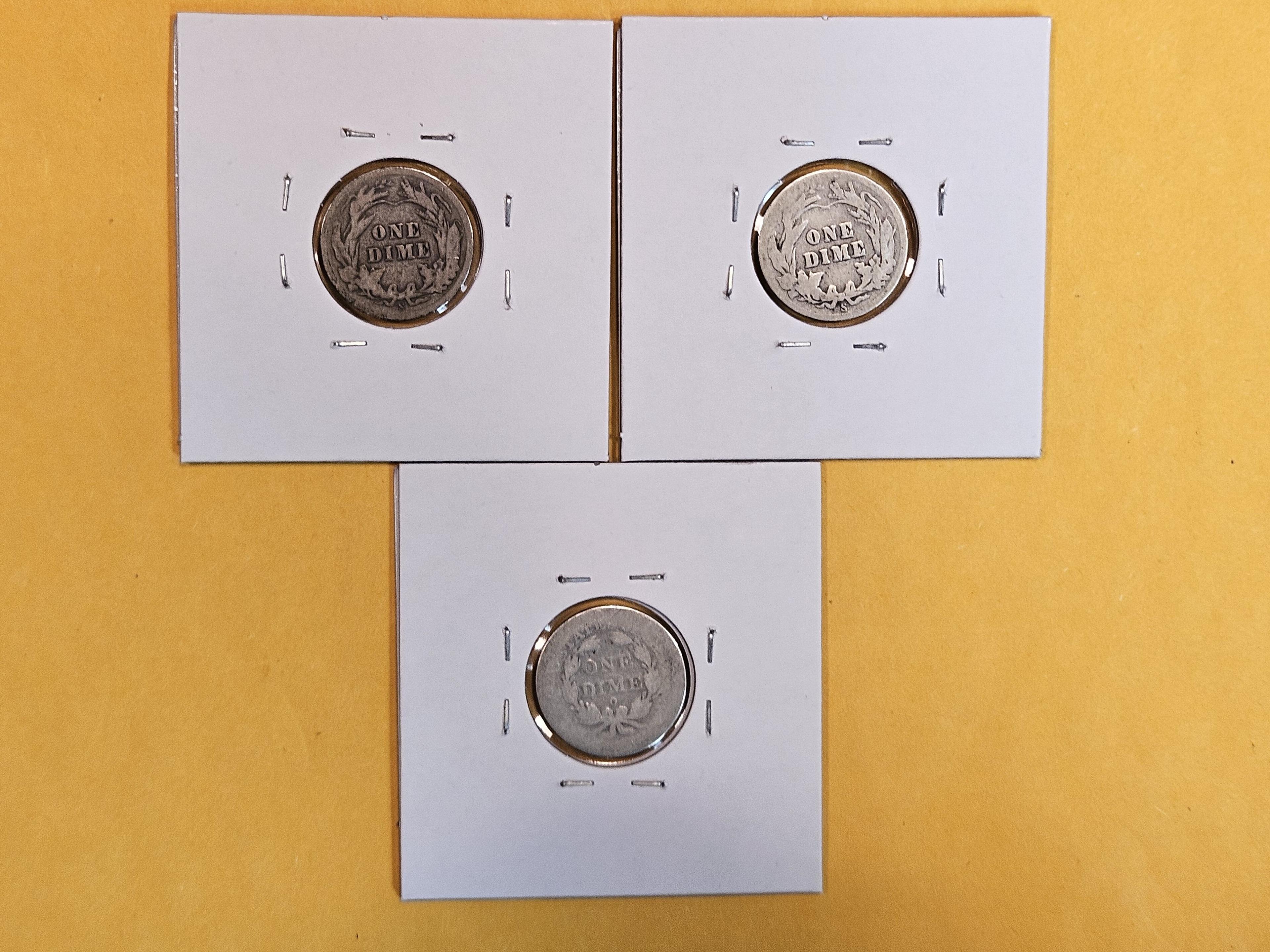 Three little better silver dimes