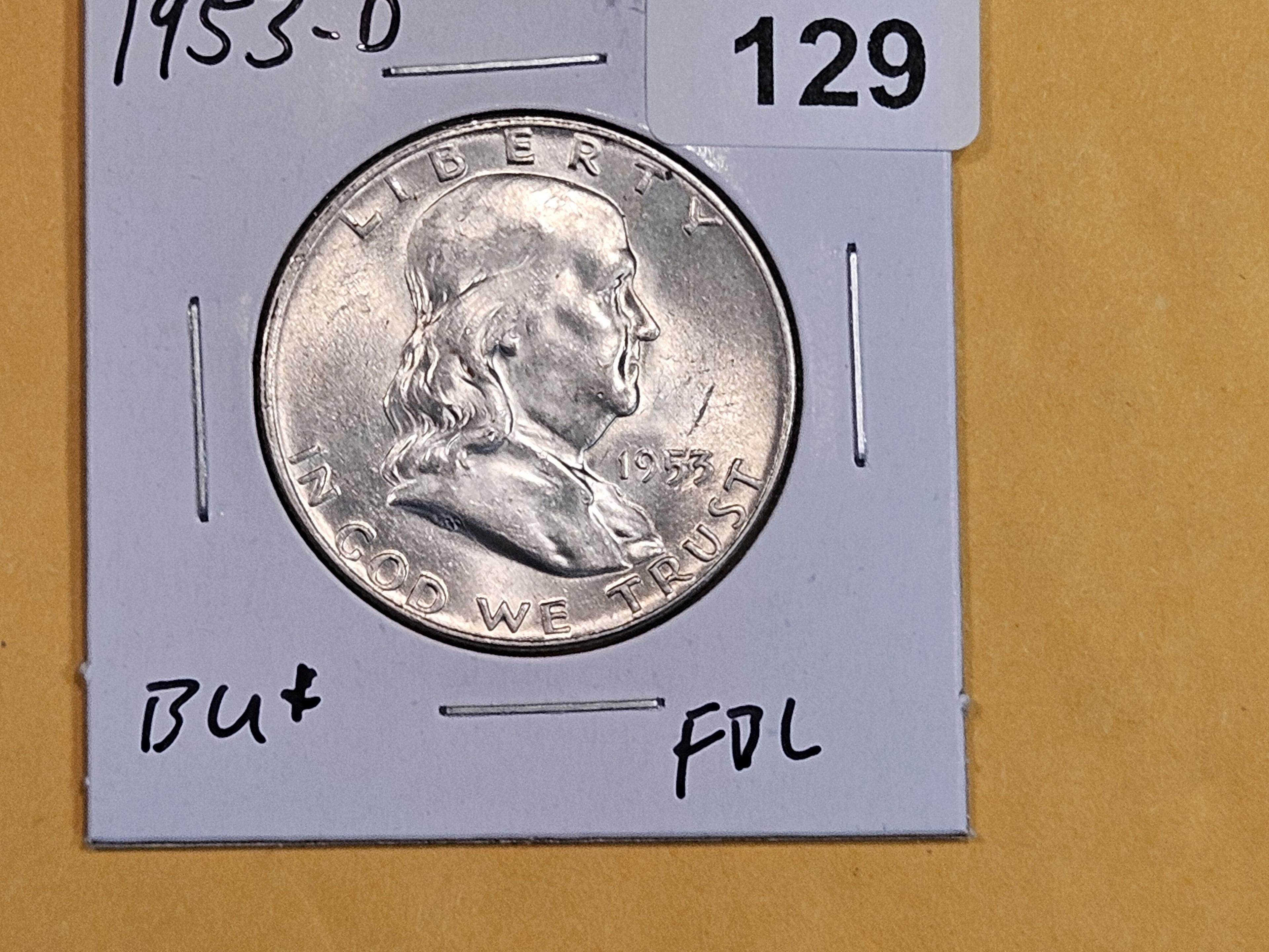 1953-D Franklin Half Dollar in Brilliant Uncirculated plus