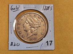 GOLD! 1888-S Liberty Head Gold Twenty Dollar Double Eagle