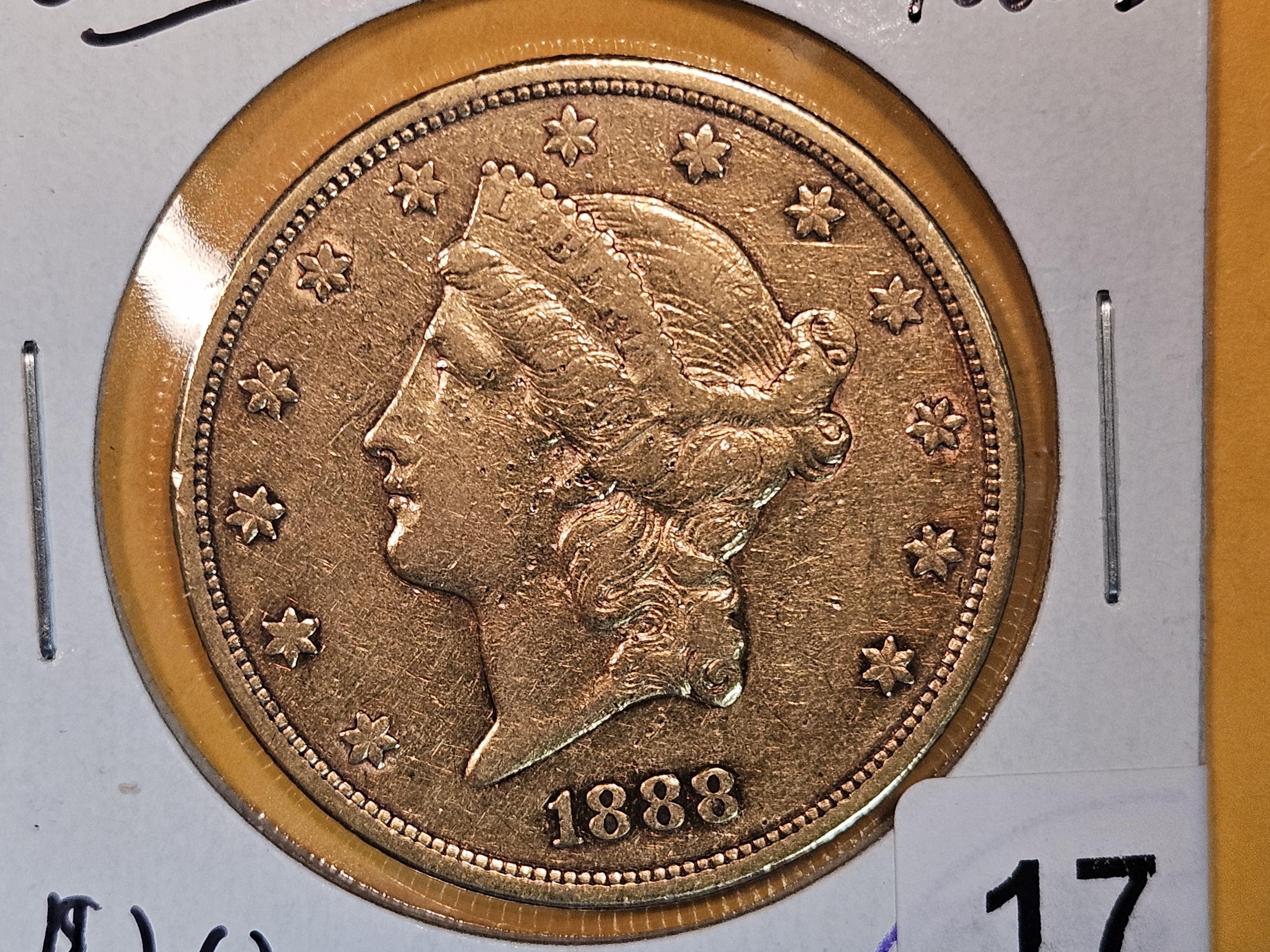 GOLD! 1888-S Liberty Head Gold Twenty Dollar Double Eagle