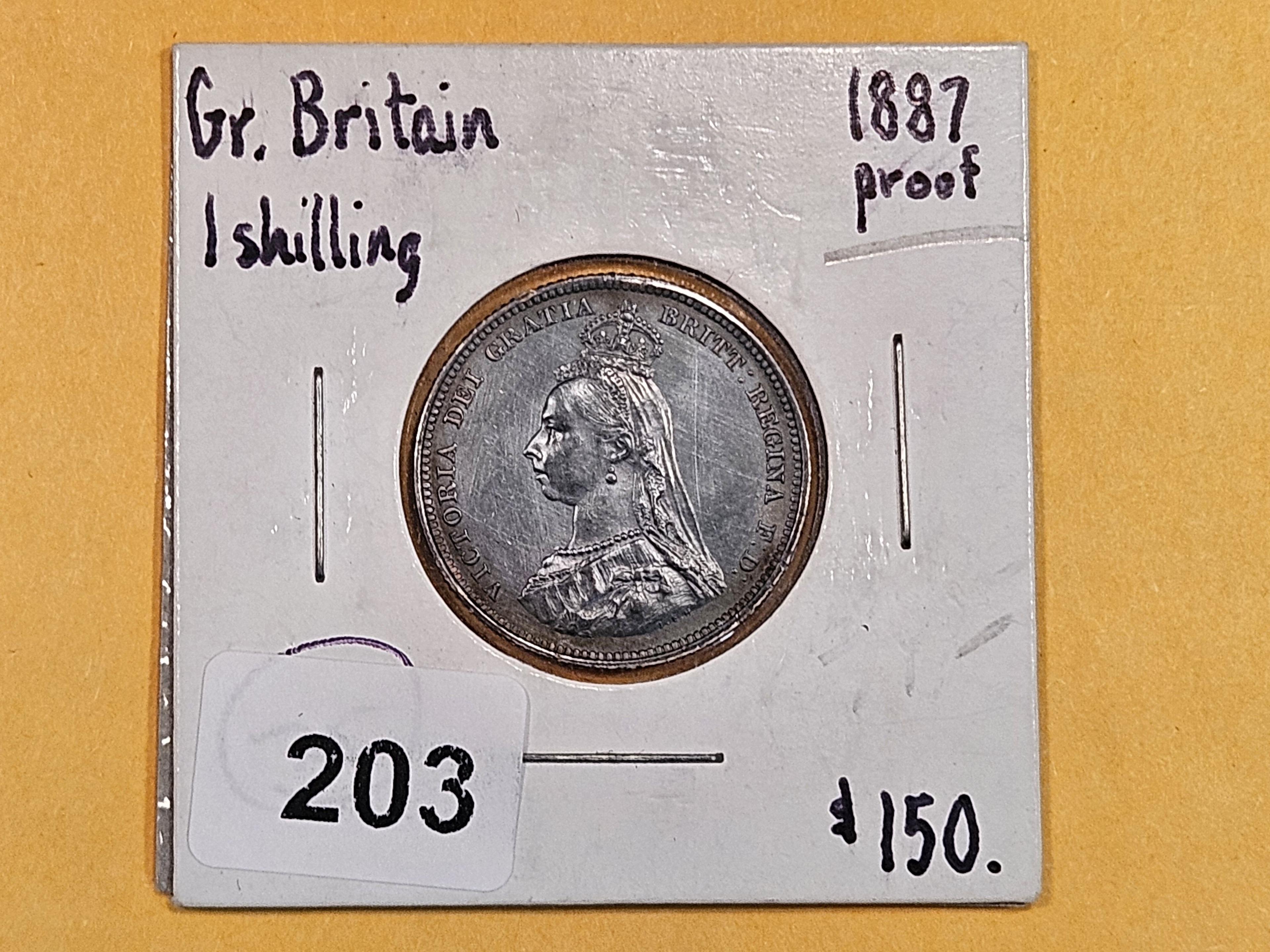 PROOF! 1887 Great Britain Proof one shilling