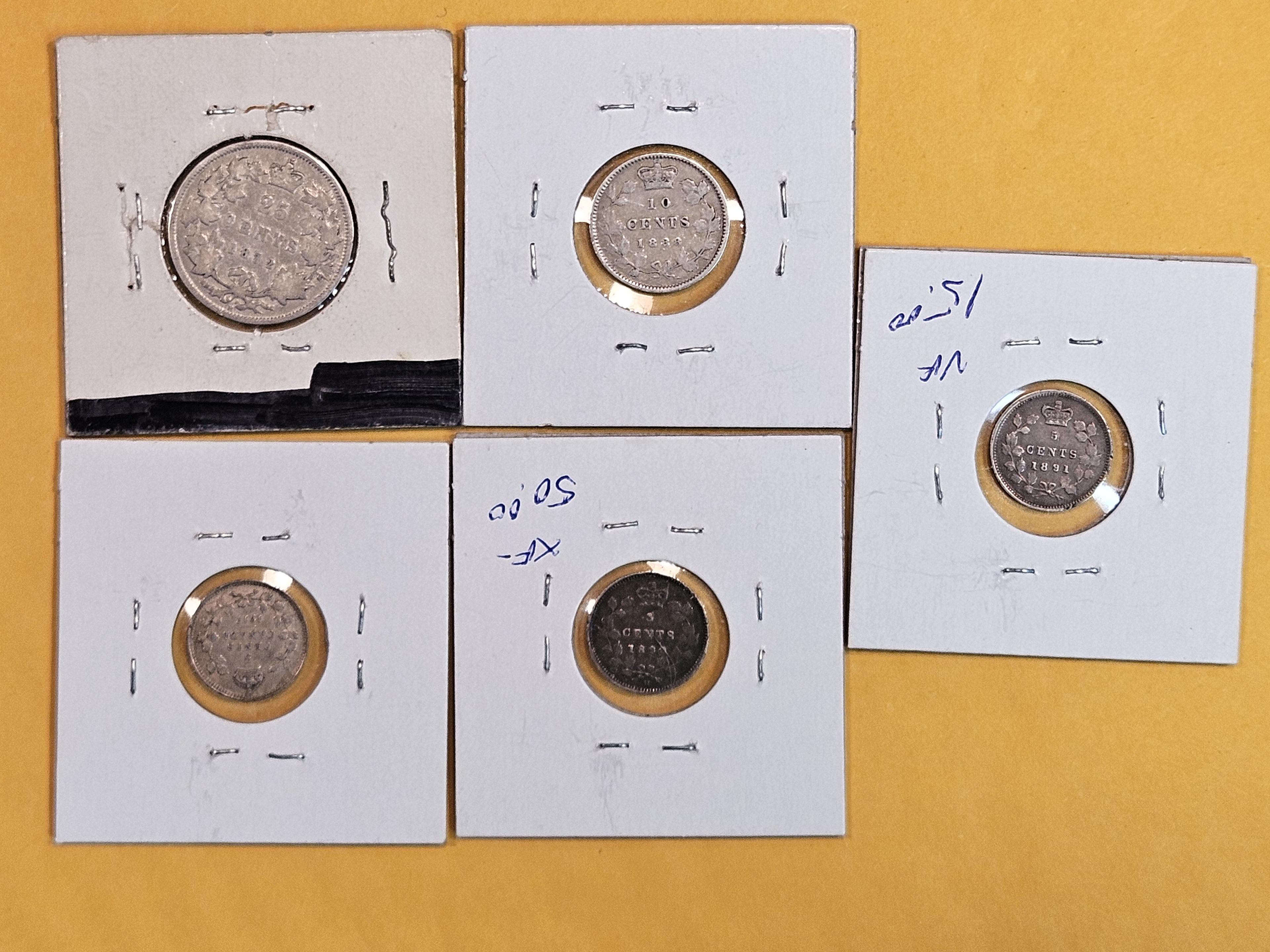 Five nice Canadian coins