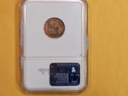 VARIETY! NGC 1944-D Wheat cent in Mint State 64 RB