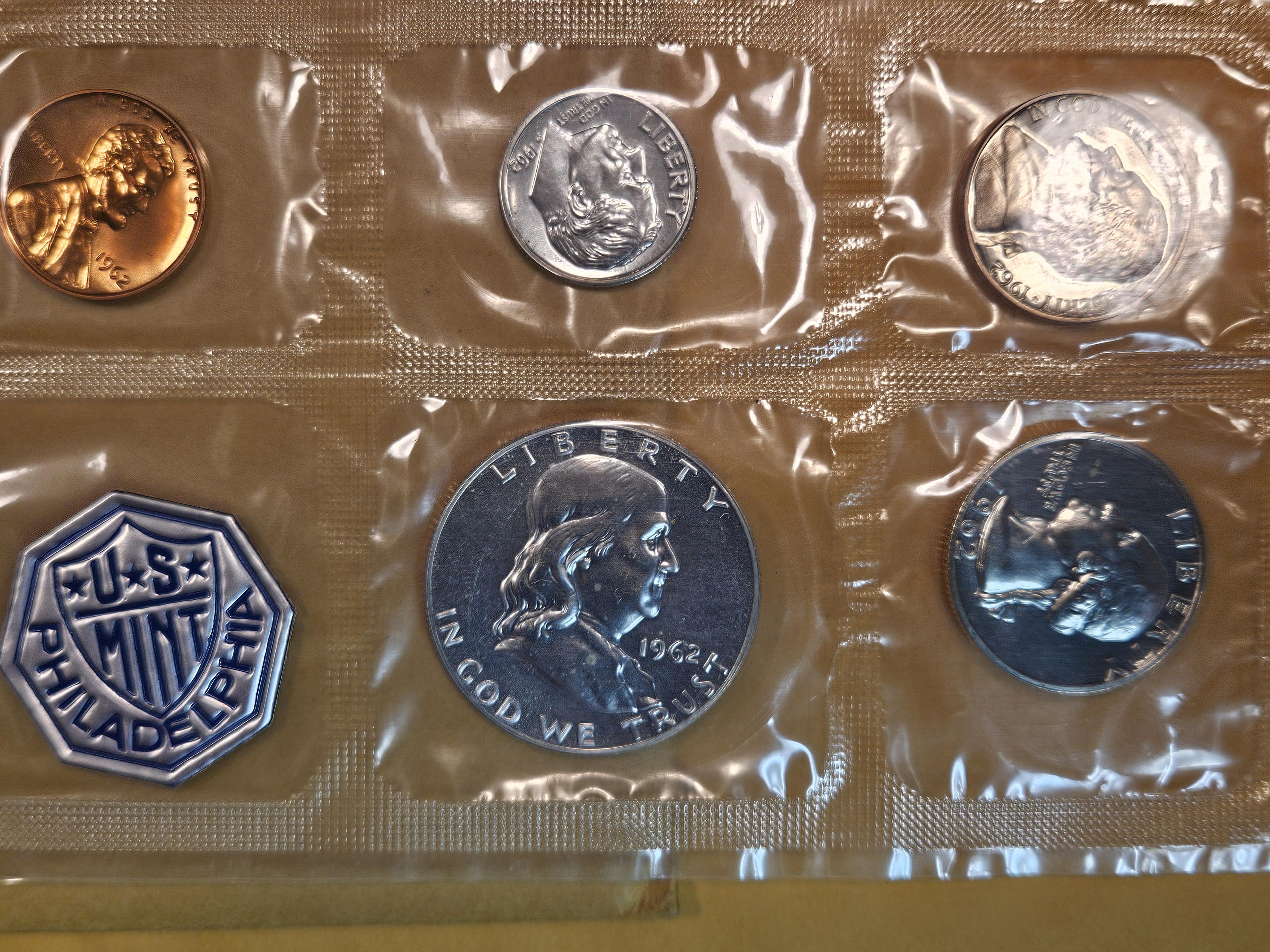 Two 1962 US Silver Proof Sets