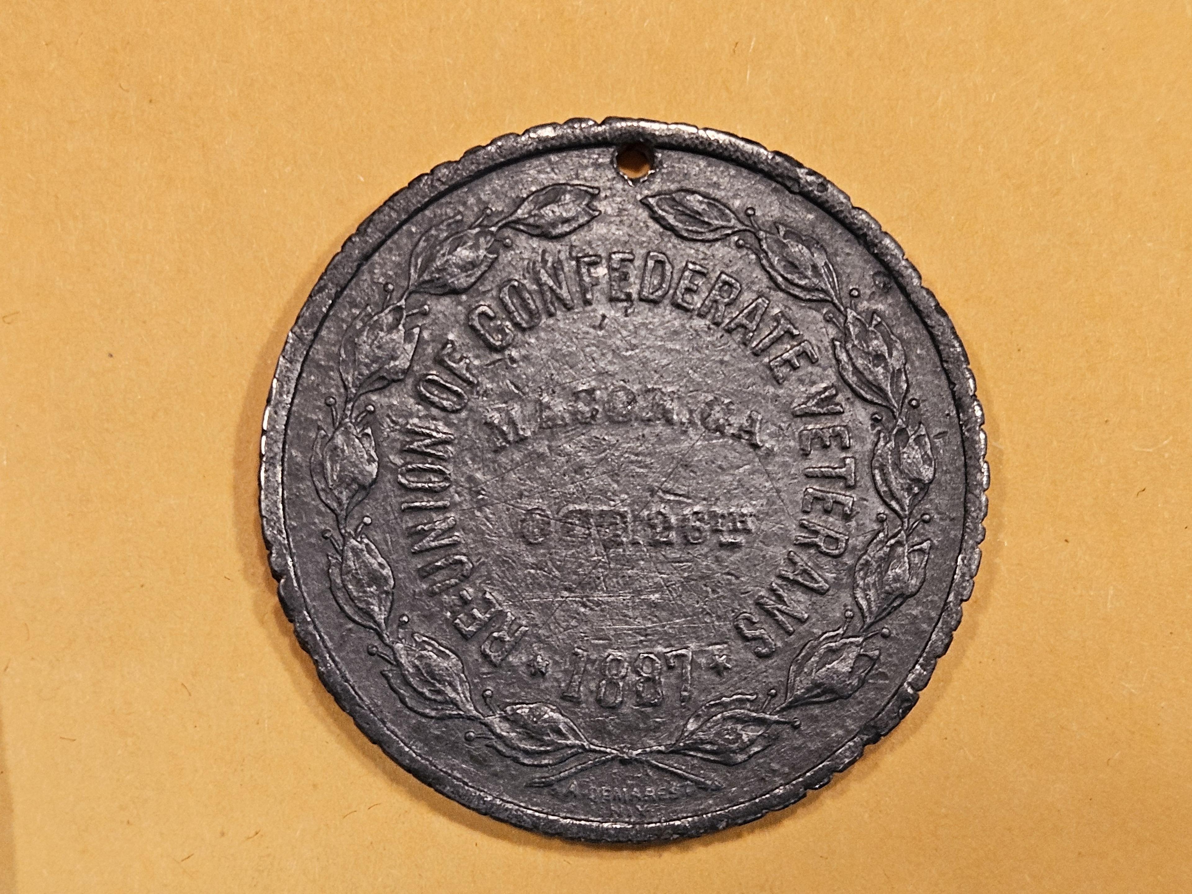 1887 Confederate Reunion Badge