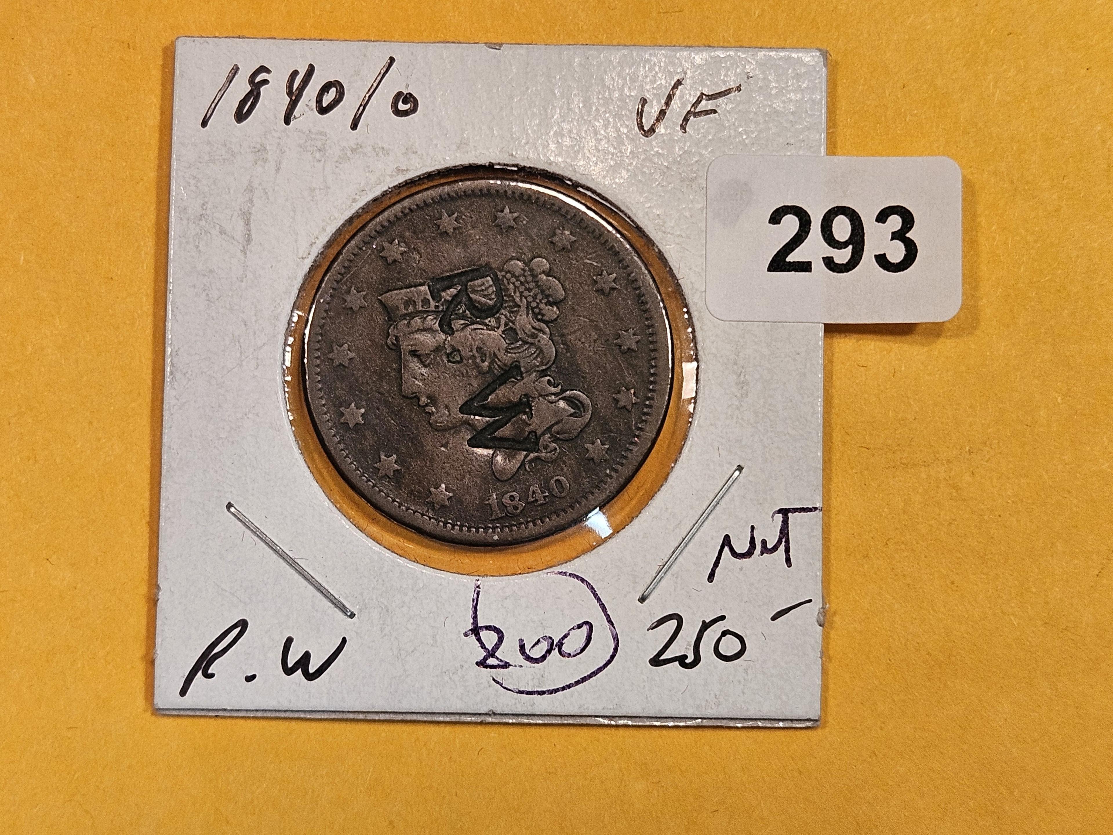 * KEY VARIETY! 1840/1840 Large Cent in Very Fine