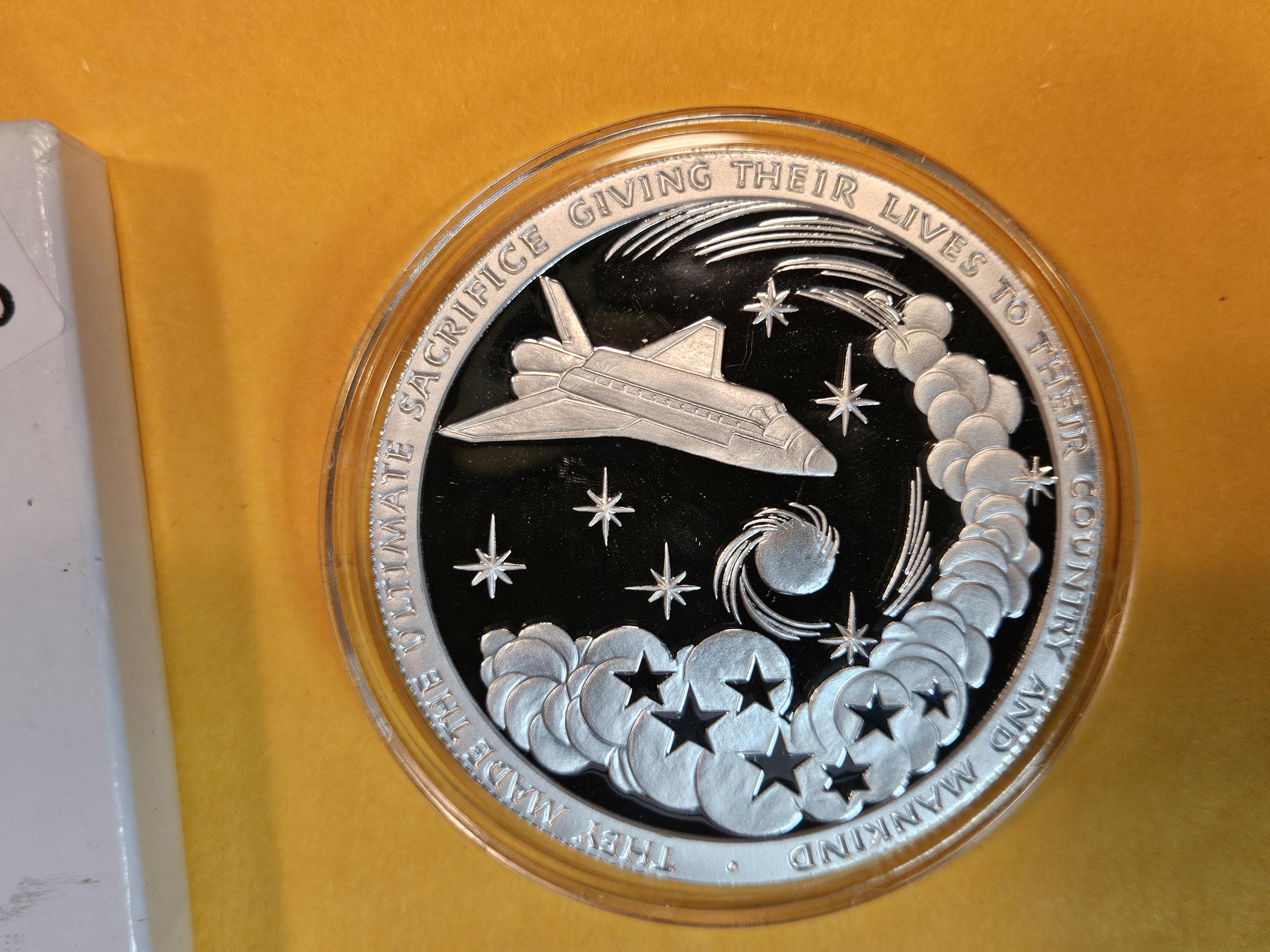 FIVE ounce high-relief .999 fine Silver Proof Art Round