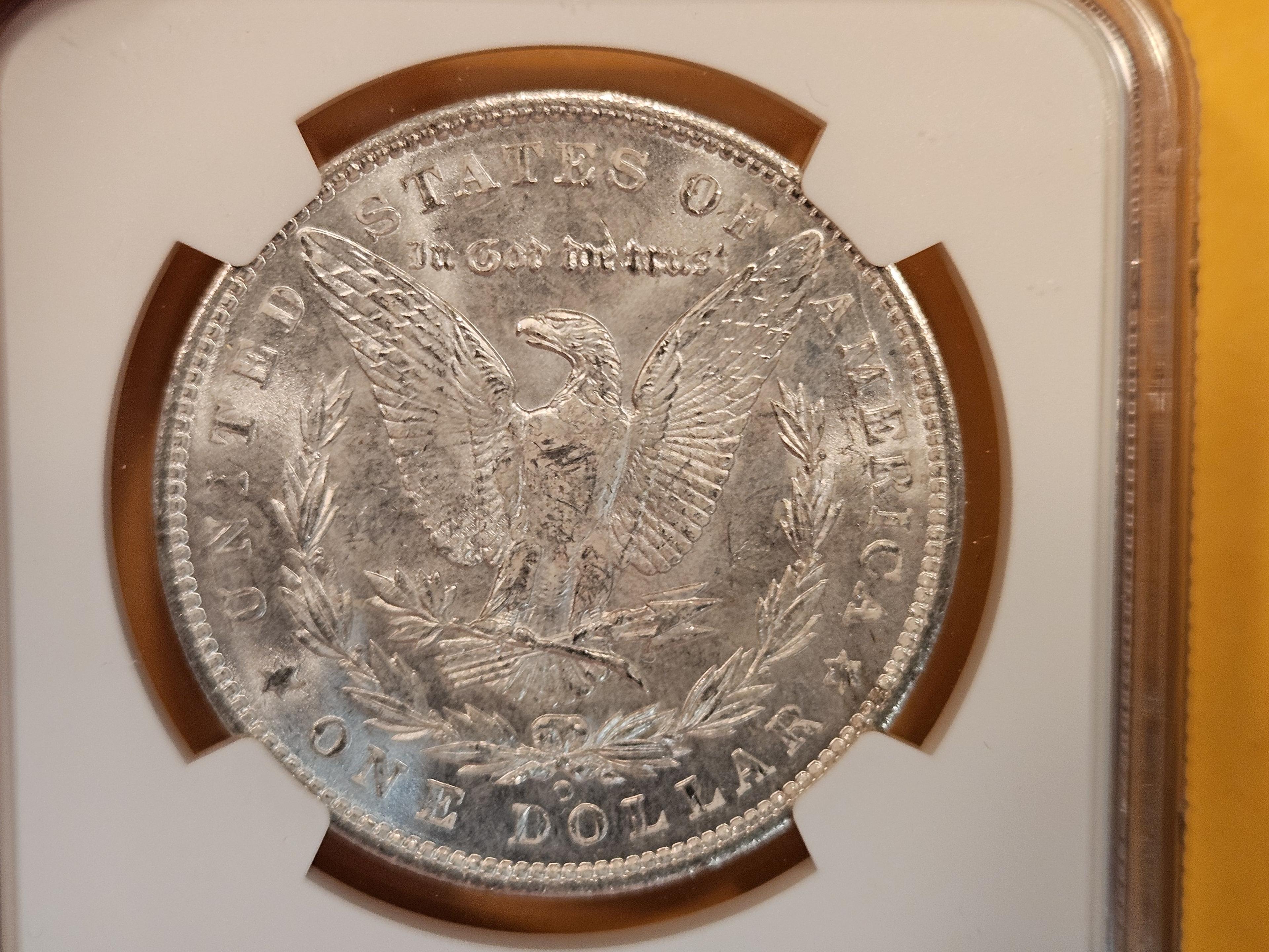 NGC 1904-O Morgan Dollar in Mint State 64