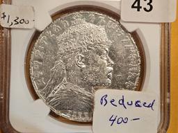 * NGC EE1892 Ethiopia Birr in Brilliant About Uncirculated - details