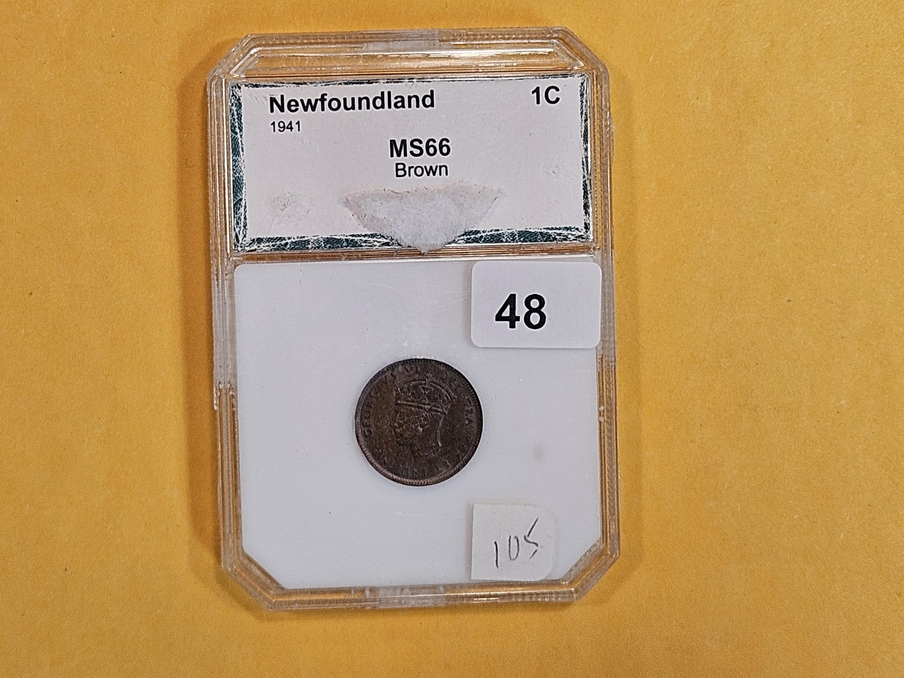 GEM! PCI 1941 Newfoundland One small Cent