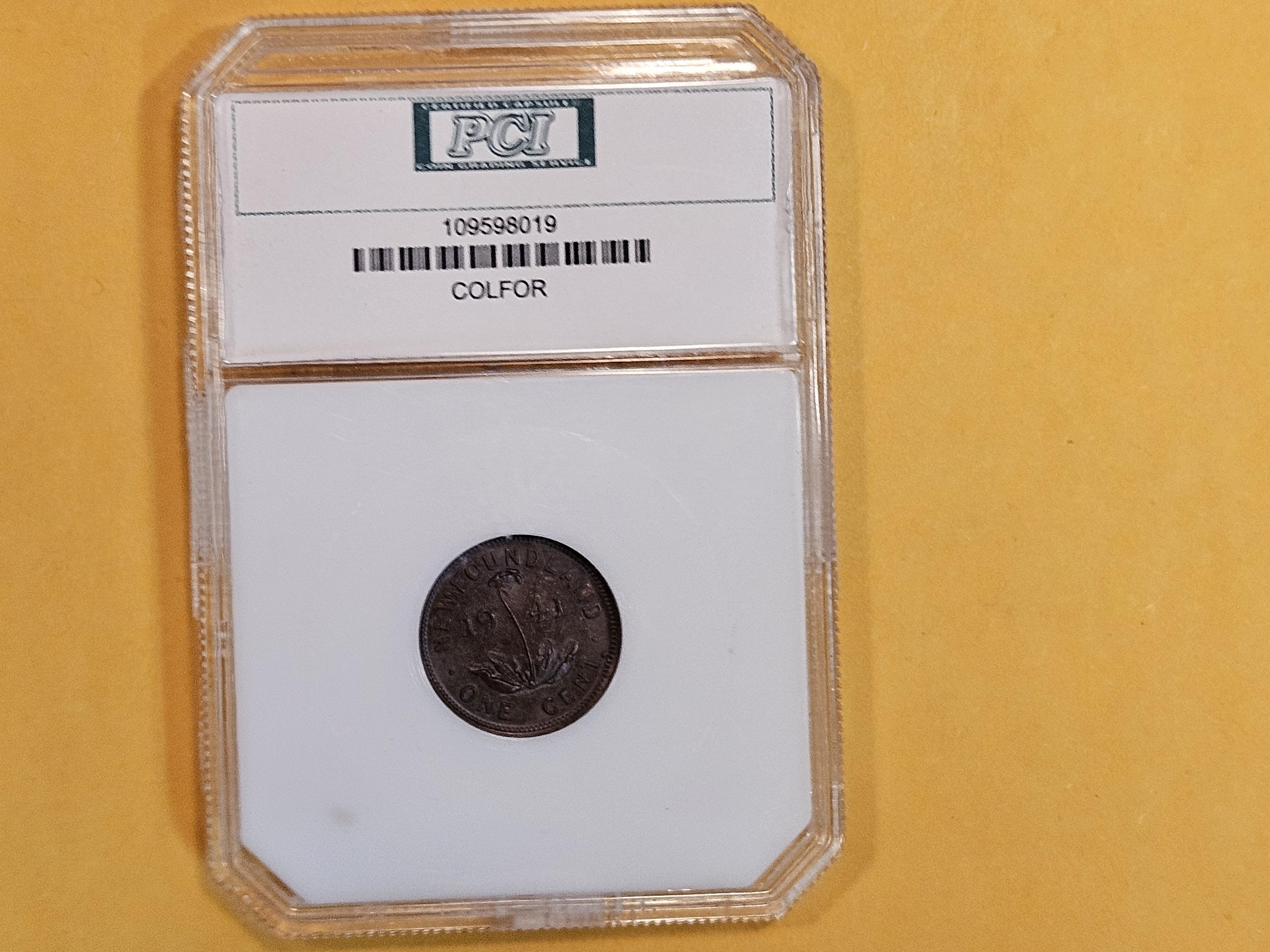 GEM! PCI 1941 Newfoundland One small Cent