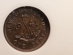 GEM! PCI 1941 Newfoundland One small Cent
