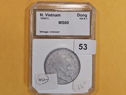 PCI 1946(V) North Vietnam Dong in Mint State 60