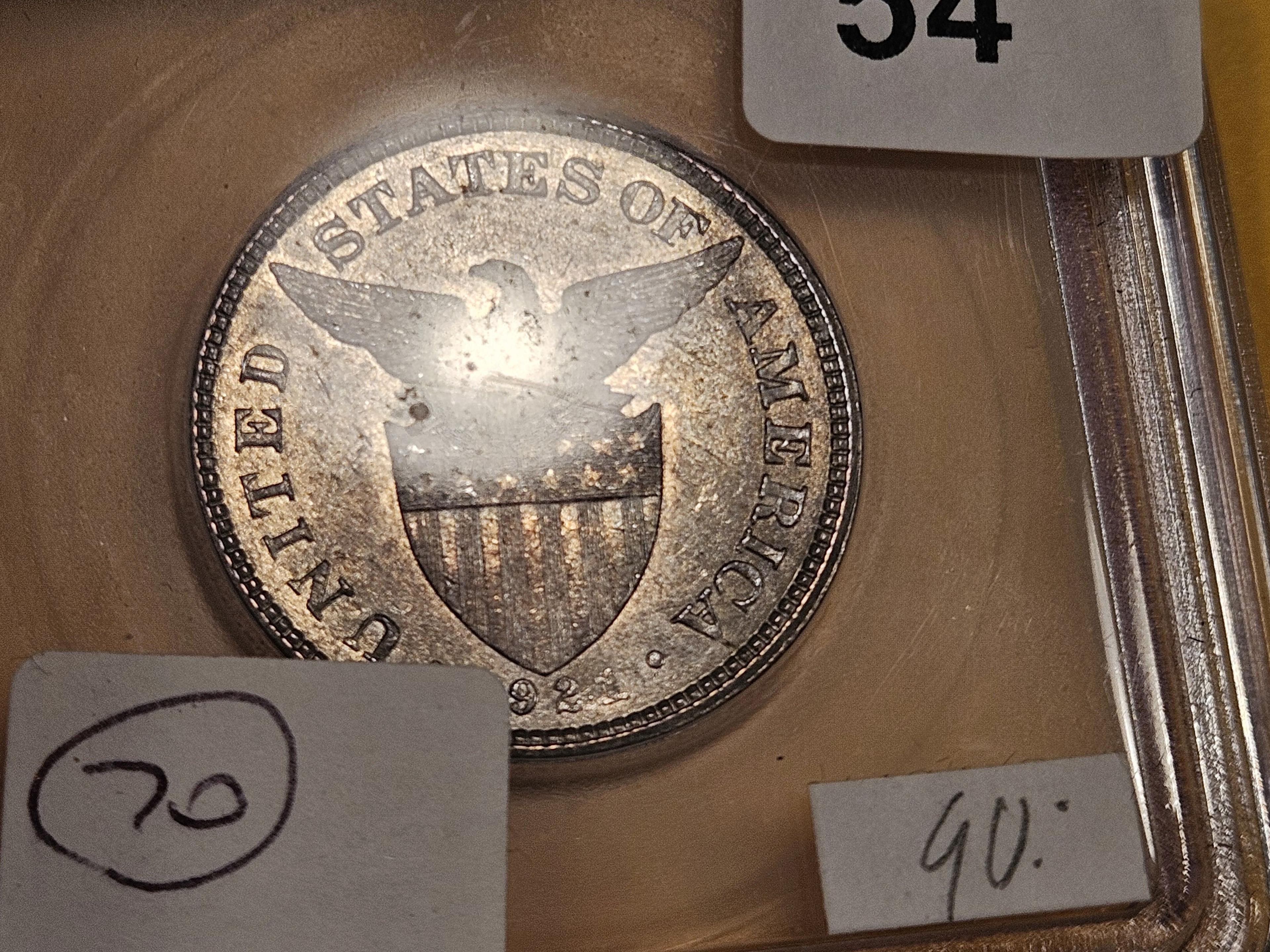 ICG 1921 Philippines 50 centavos in Mint State 62