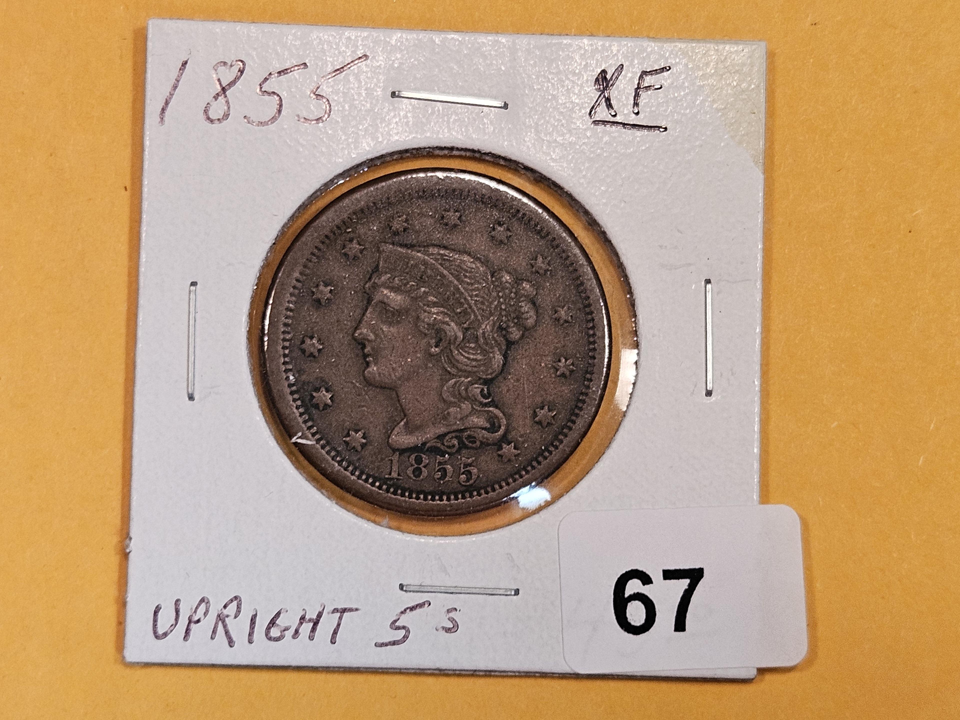 1855 Braided Hair Large Cent