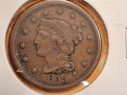 1855 Braided Hair Large Cent