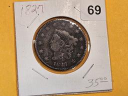 1827 Coronet Head Large Cent