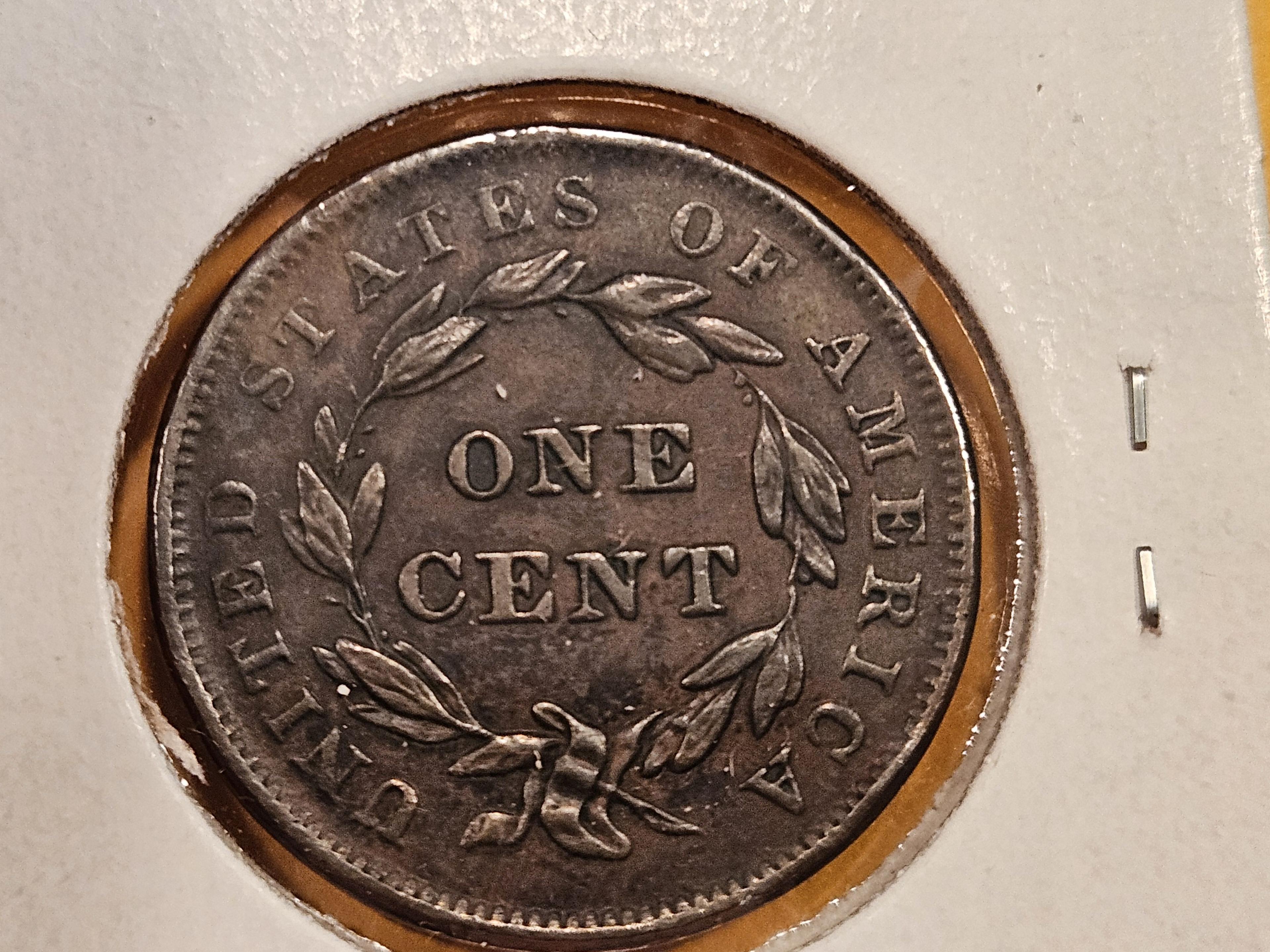 ** 1839 Booby Head Large Cent in AU-UNC