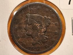 1842 Braided Hair Large Cent