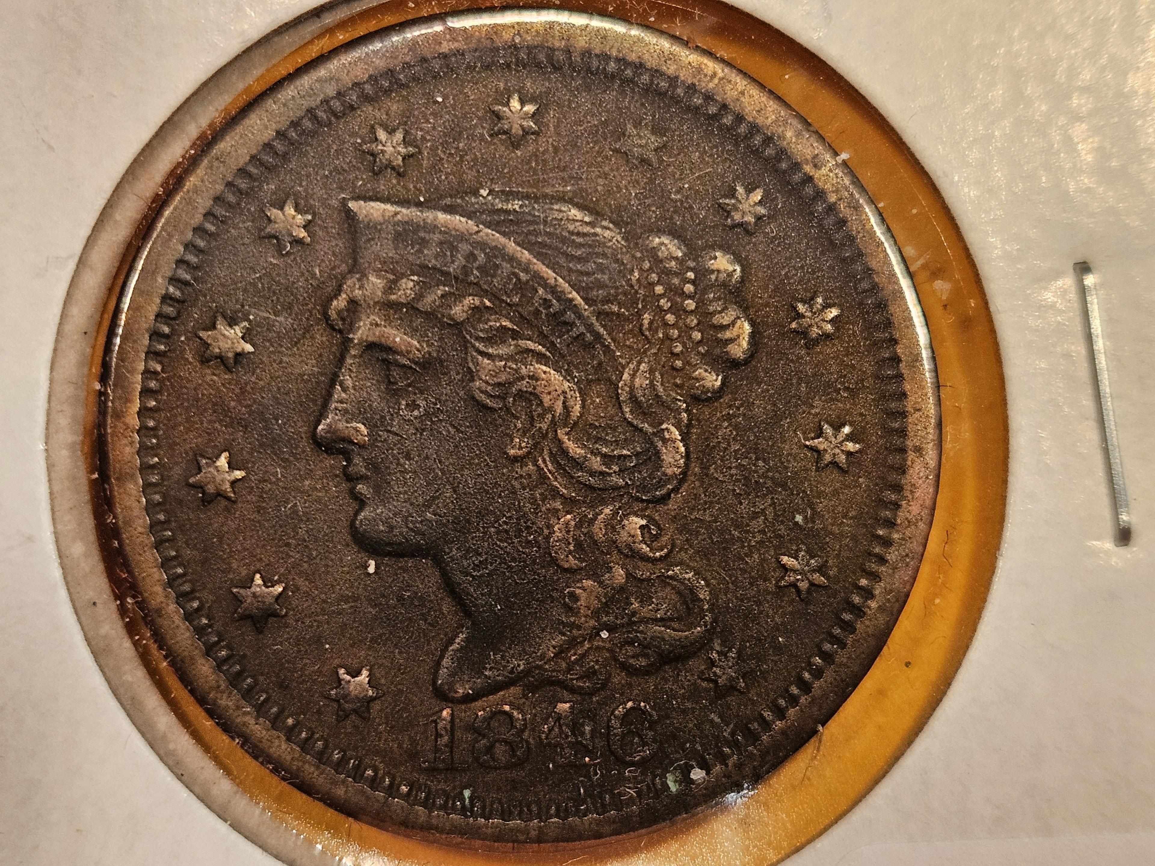 1846 Braided Hair Large Cent