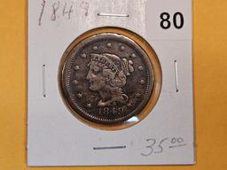 1849 Braided Hair Large Cent