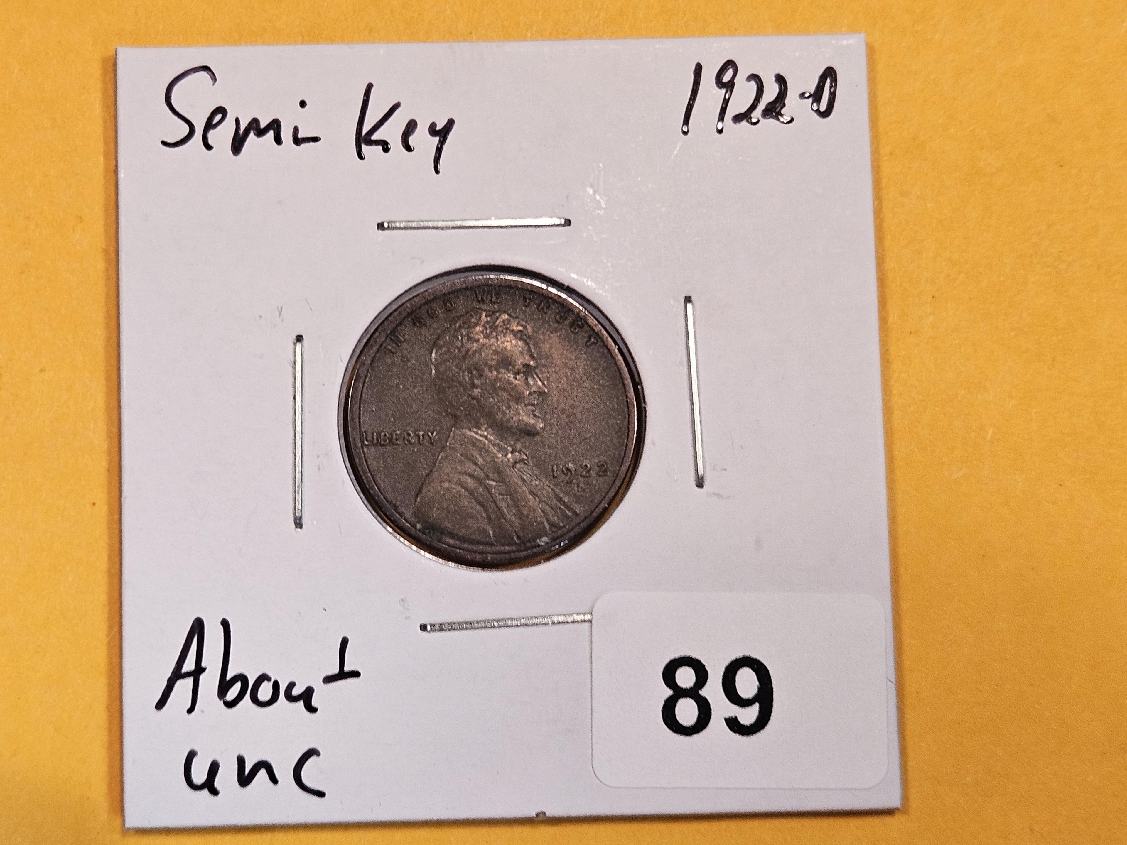 Semi-Key 1922-D Wheat cent