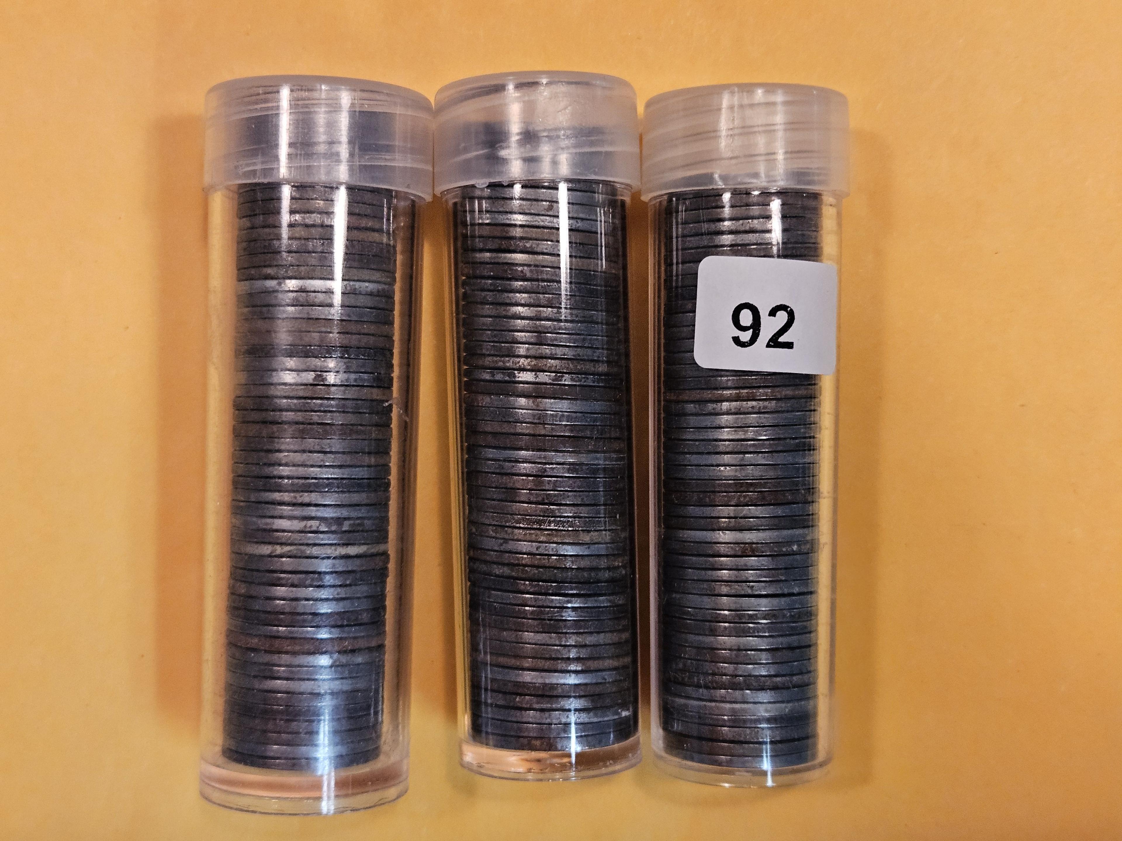 Three rolls of Steel Wheat cents