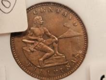 PCI 1908-S Philippines One Centavo in Mint State 64