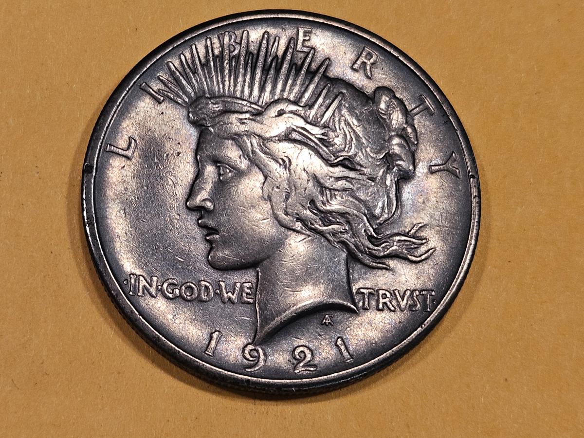 ** KEY DATE 1921 Peace Dollar in Extra Fine