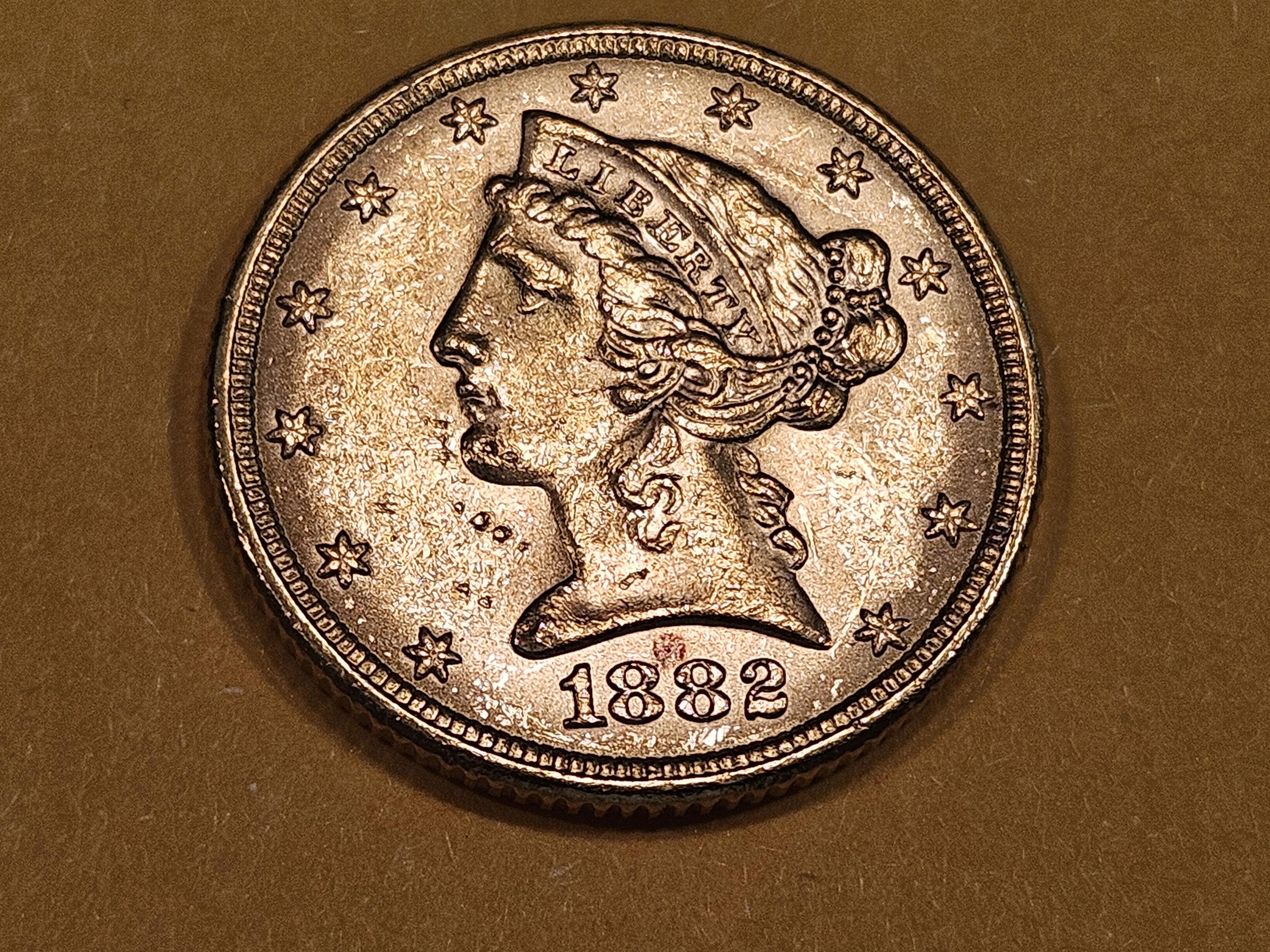 GOLD! Brilliant Uncirculated 1881 Liberty Head Gold Five Dollars