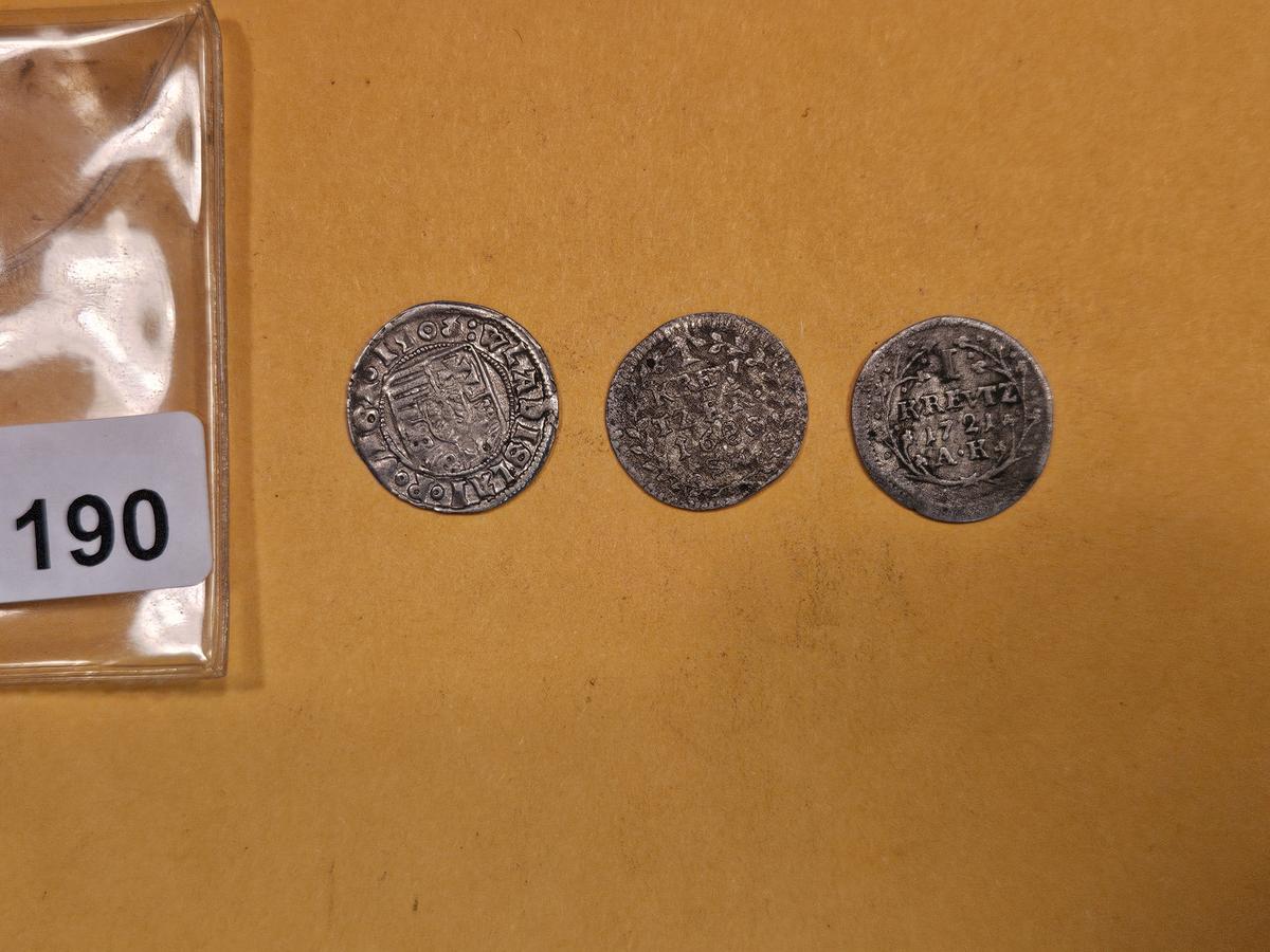 Three German States silver coins