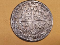 1721 Spain silver coin