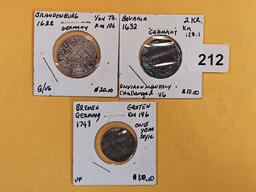 Three German states coins