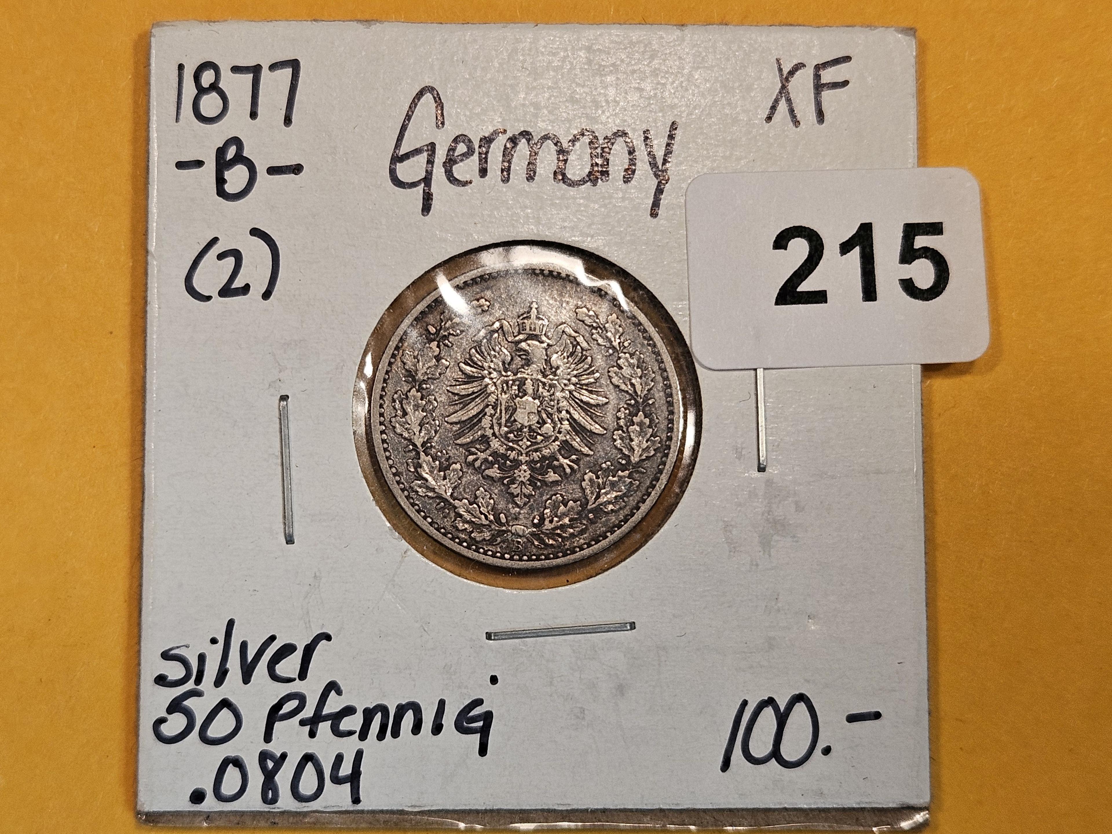 1877-B Germany silver 50 pfennig