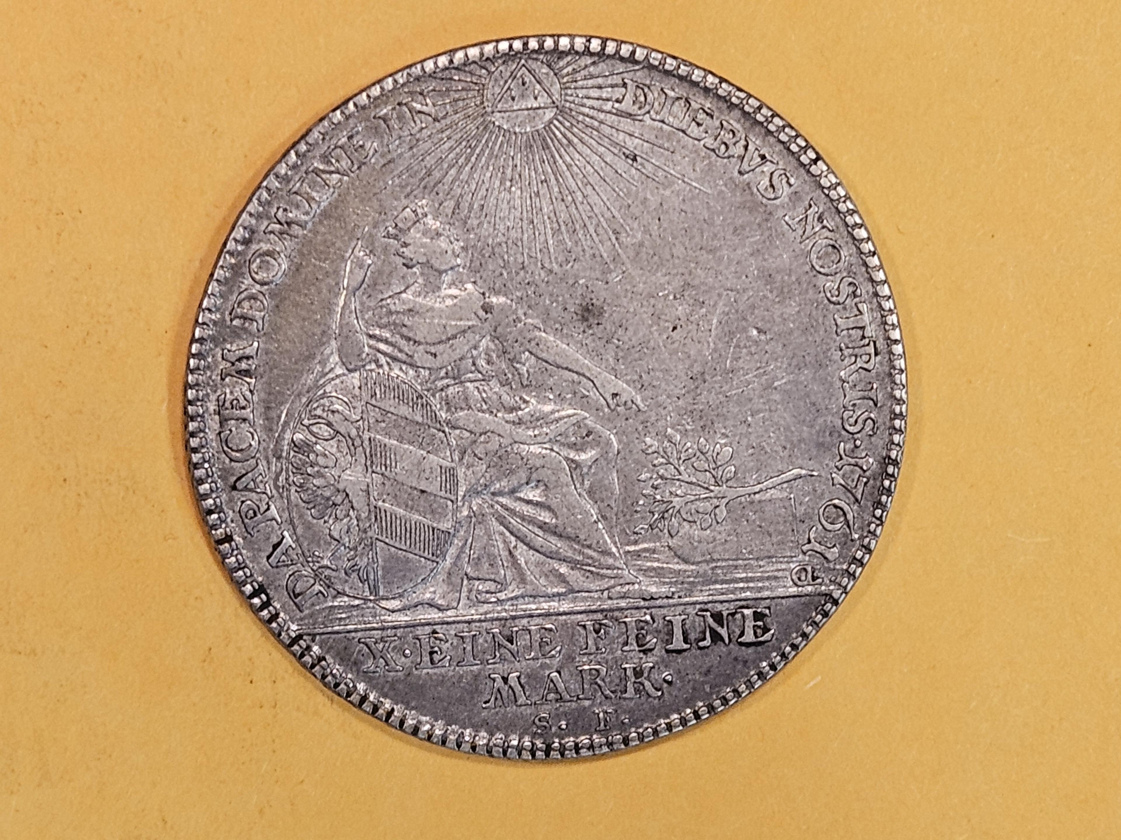 * 1761 German States Nurnberg silver thaler