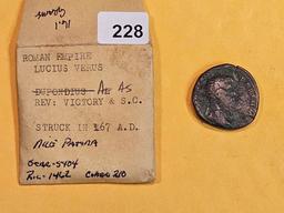 ANCIENT! Rome Lucius Verus AE As