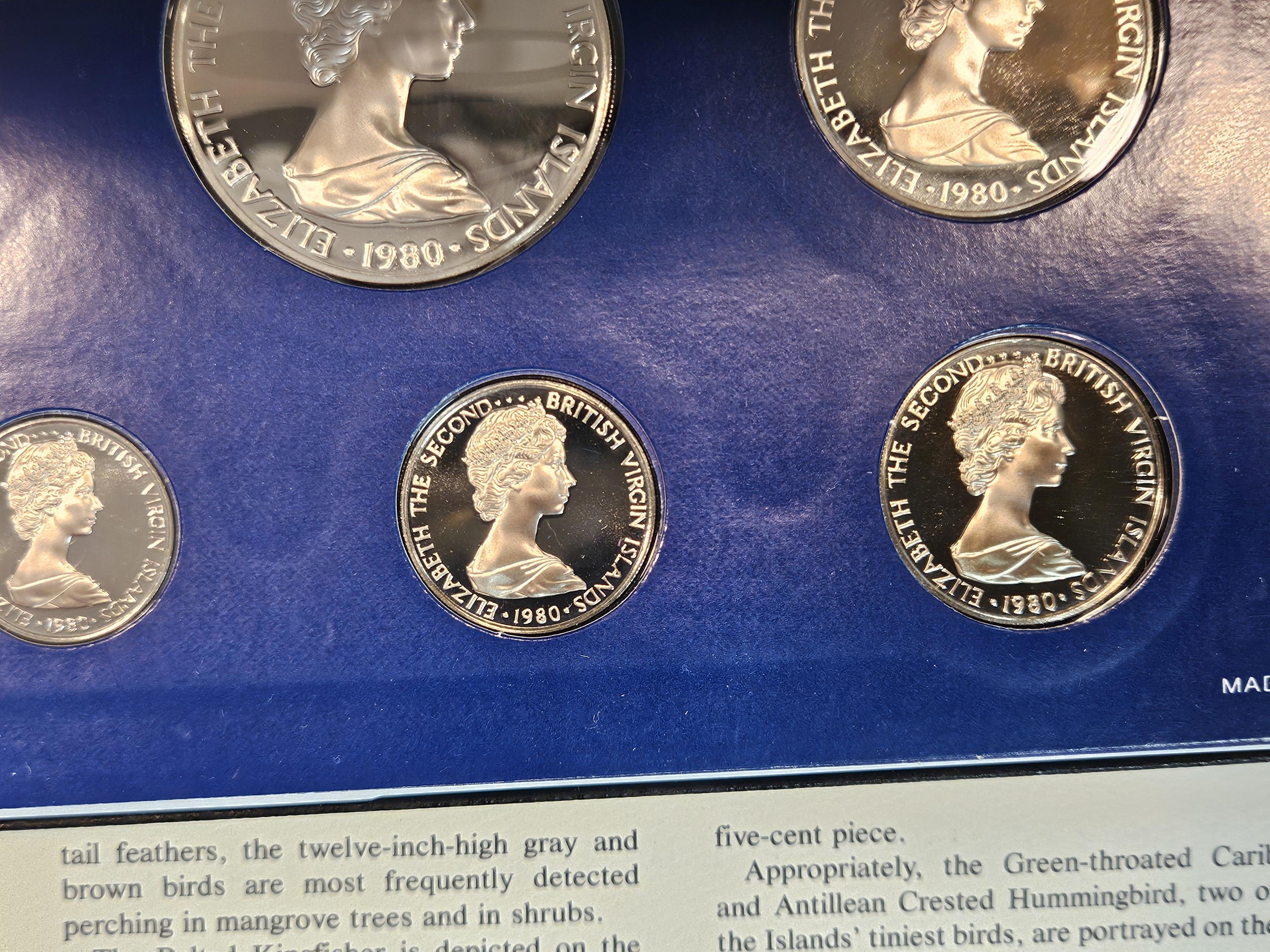 1980 British Virgin Islands 7-Coin Proof Deep Cameo Silver set